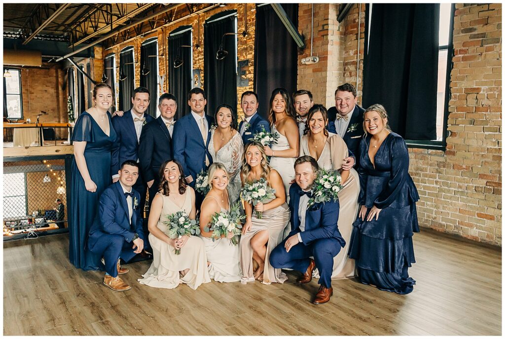 Wedding party at Clyde Iron Works, Duluth, MN