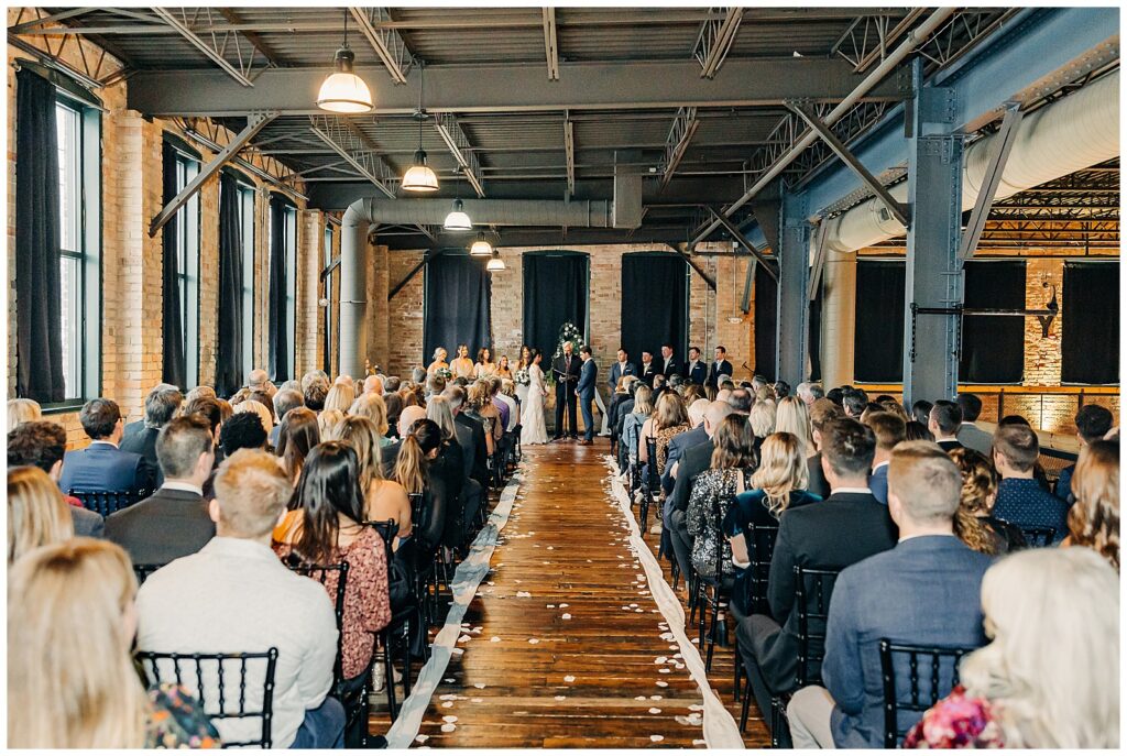 Wedding Ceremony at Clyde Iron Works in Duluth Minnesota